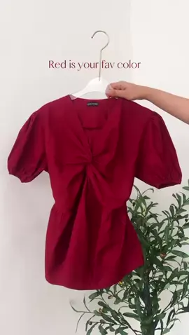 Red is my fav color♥️ ada yang sama? #atasanwanita #promogajian #setelanwanita #ootdinspo #fashiontiktok 