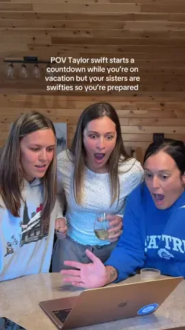 We will always stop a party for a @Taylor Swift announcement 😜 @Taylor Nation  #taylorswift #sisters #funnymoments #swifties 