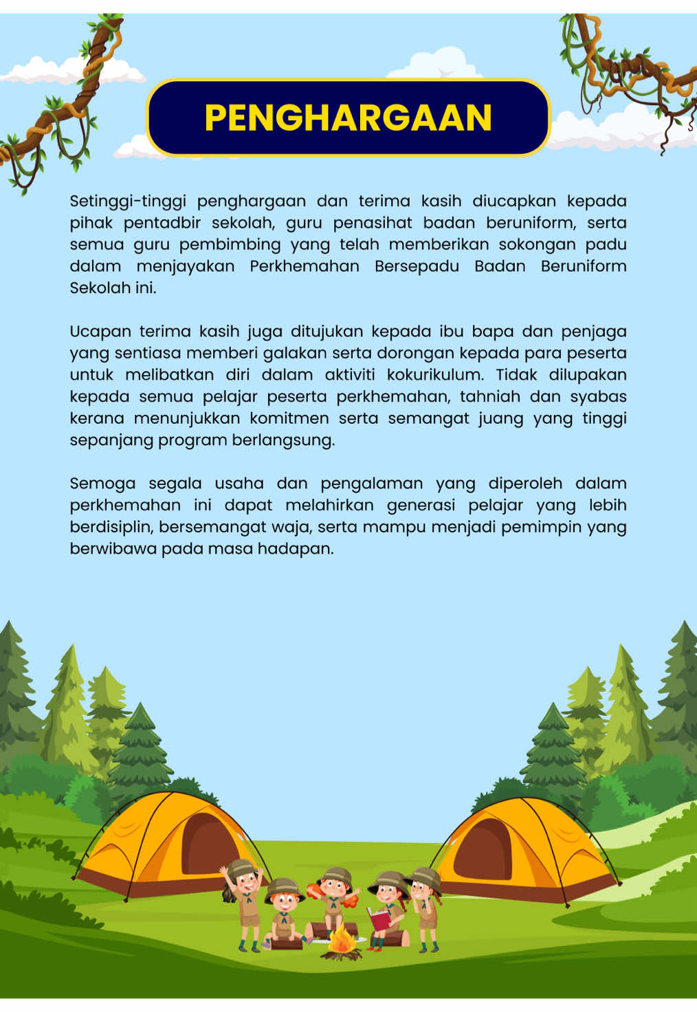 Jom buat buku program perkhemahan macam saya! Cikgu suka tak buku program yang saya sediakan ni? 😊 #templatebukuprogram #templatecanva #perkhemahan #unitberuniform #kokurikulumsekolah