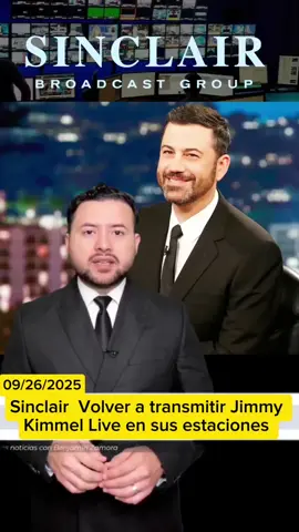 Sinclair dice que dejará de bloquear la transmisión del programa Jimmy Kimmel Live #sinclair #dejarábloquear #transmission 