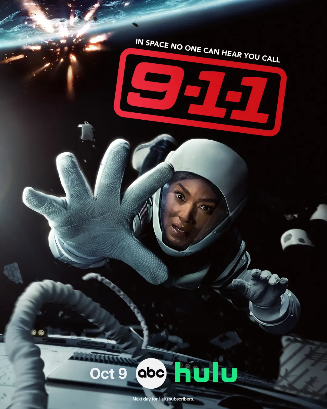 #FYP 911 TV series season 9 official poster just drop new season starts on Thursday October 9th at 8pm et on ABC Next day on Hulu 
