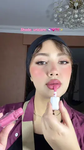 My favorite shade of pink 🦄🌸✨ #lipgloss #beauty #businessowner #lipstick #lip @Rawan Mohsin🌟 