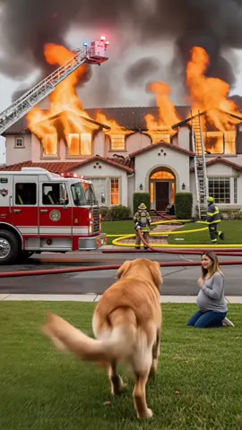 Golden Retriever Saves Family From Fire! #animals #animalrescue 