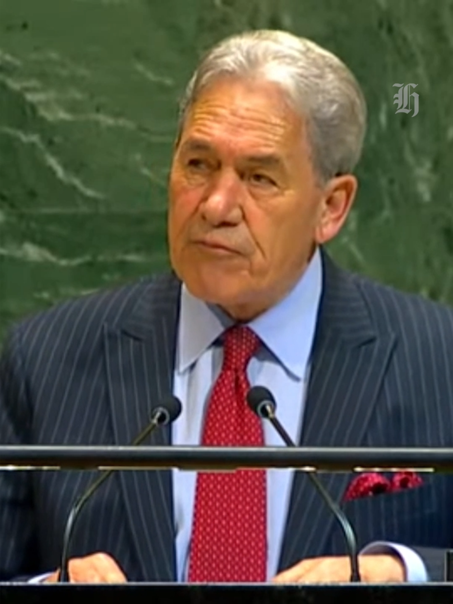Winston Peters has told the UN New Zealand will not formally recognise Palestinian statehood. 