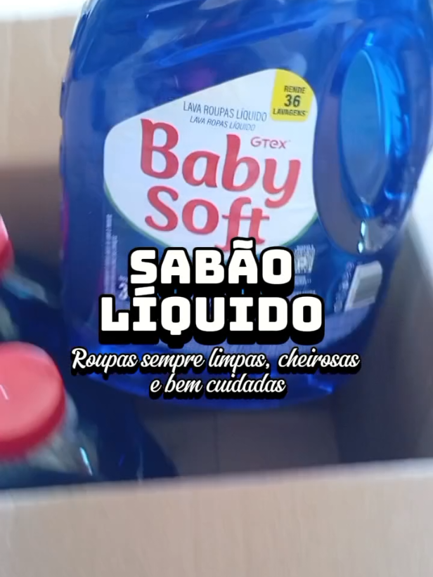 Kit 3 lava roupas líquido Baby Solft com 3 litros. #babysoft  #lavaroupas #sabaoliquido #sabaoliquidobabysoft #lavaroupasliquido 