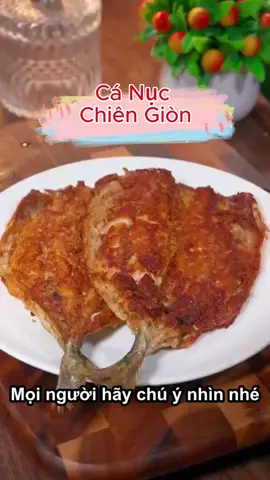 Cá nục chiên giòn vàng rụm thơm lừng .#canuc #cachien #cooking #nauancungtiktok #foryou 