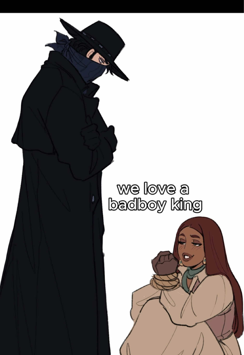 This may or may not happen in our game. Art by @pug god bless and for the newcomers yes this is a Wild West romance-mystery narrative game in development and you play as the MC and the game is nearly on Steam for u to wishlist ❤️ #gamedev #indiegames #gaming #gameclips #loveandfoolsgold 