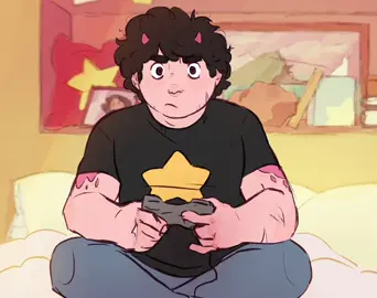 hes still in that early healing arc. just to clear up any confusion.- the traces back to stevens monster form are to show that he is still in the process of healing as his appearance canonically chang