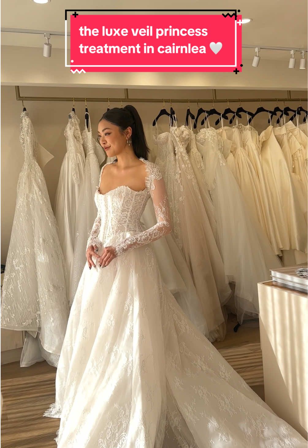 ad | felt like a literal princess for the day 🥹💖 #melbournebrides  📍 @The Luxe Veil — 20 Longwood Avenue, Cairnlea  #bridalmakeup #bridaldresses #bridalmakeupartist #melbournebridalmakeup 