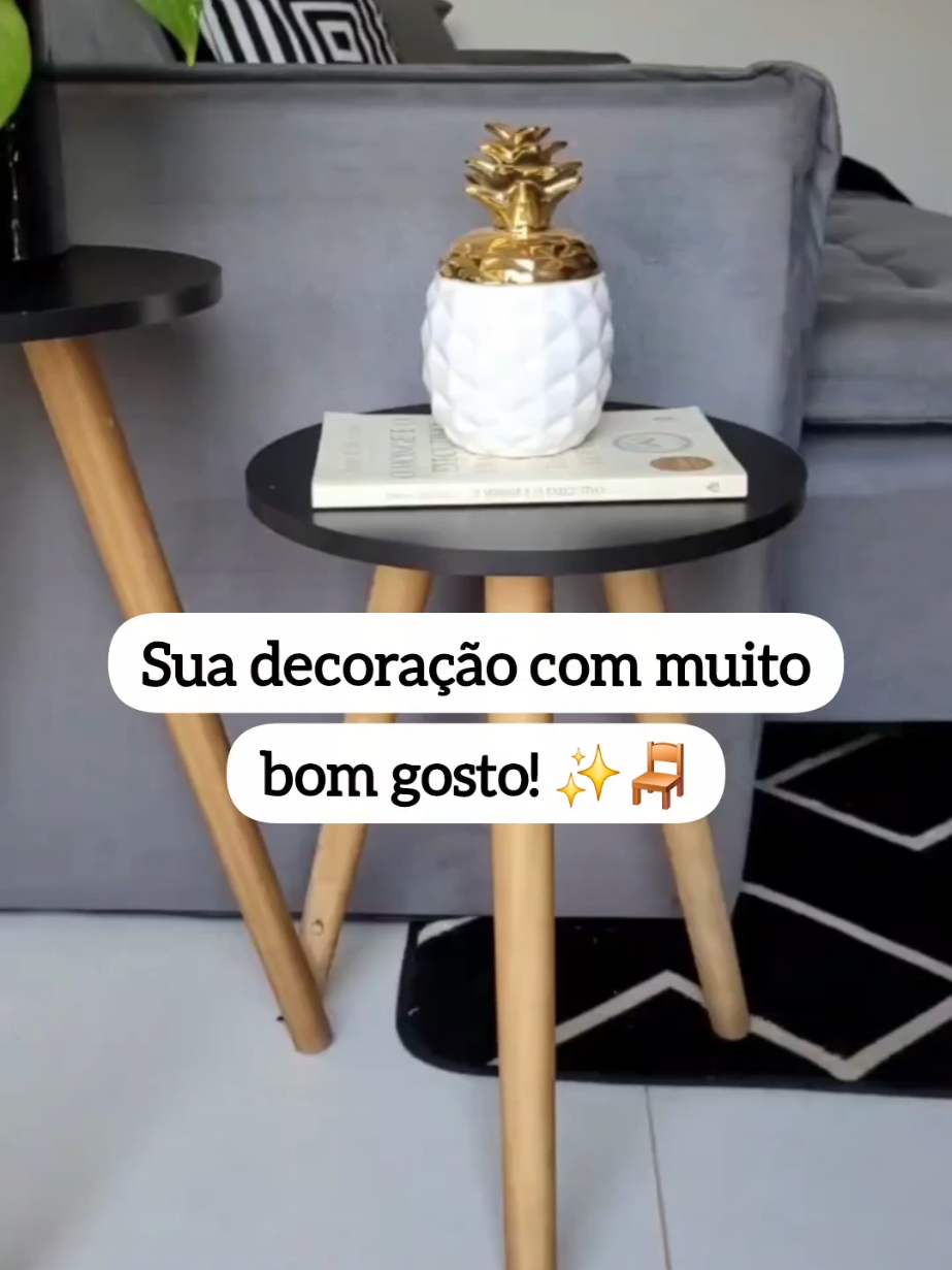 🪑✨ Conjunto de Mesinhas de canto e apoio com pé palito em madeira! Tripé charmoso para porta quadros e objetos, disponível em branco ou preto 🤍🖤 👉 Gostou? Comente “QUERO” e eu te envio o link agora mesmo! 🛍️ #mesas #conjunto #decoracao #decoracaodecasa #organizacaodecasa 