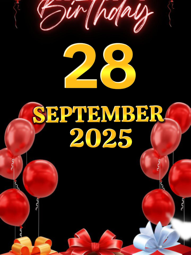 Birthday Template 28 September 2025 #birthday #happybirthday #happybirthdaytoyou #birthdaytemplate #happybirthdaywishes 
