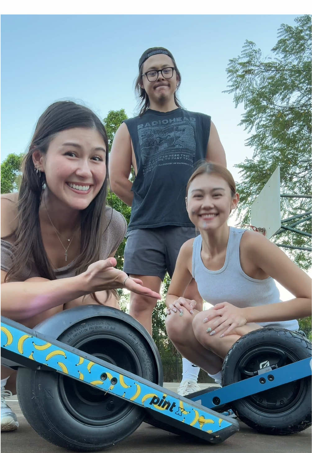 racing our @Onewheel!!!! ahhh I can’t believe we all have a one wheel now TYSM WE ARE GNA HAVE SM FUN!! @Erika @Jacob Titus 