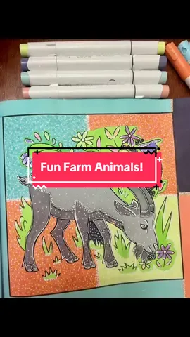 Fun farm Animals #colortok #farmanimals #coloringpage 