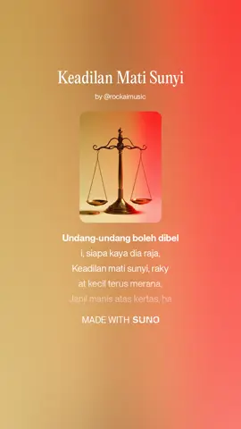 Tajuk : Keadilan Mati Sunyi By :rockaimusic ringkas: Lagu ini adalah sindiran pedas terhadap sistem undang-undang yang pincang, di mana kuasa wang dan kedudukan mengatasi kebenaran. Ia menyeru kesedaran rakyat bahawa keadilan sebenar semakin hilang. #rap #hiphopmusic #sindiran 