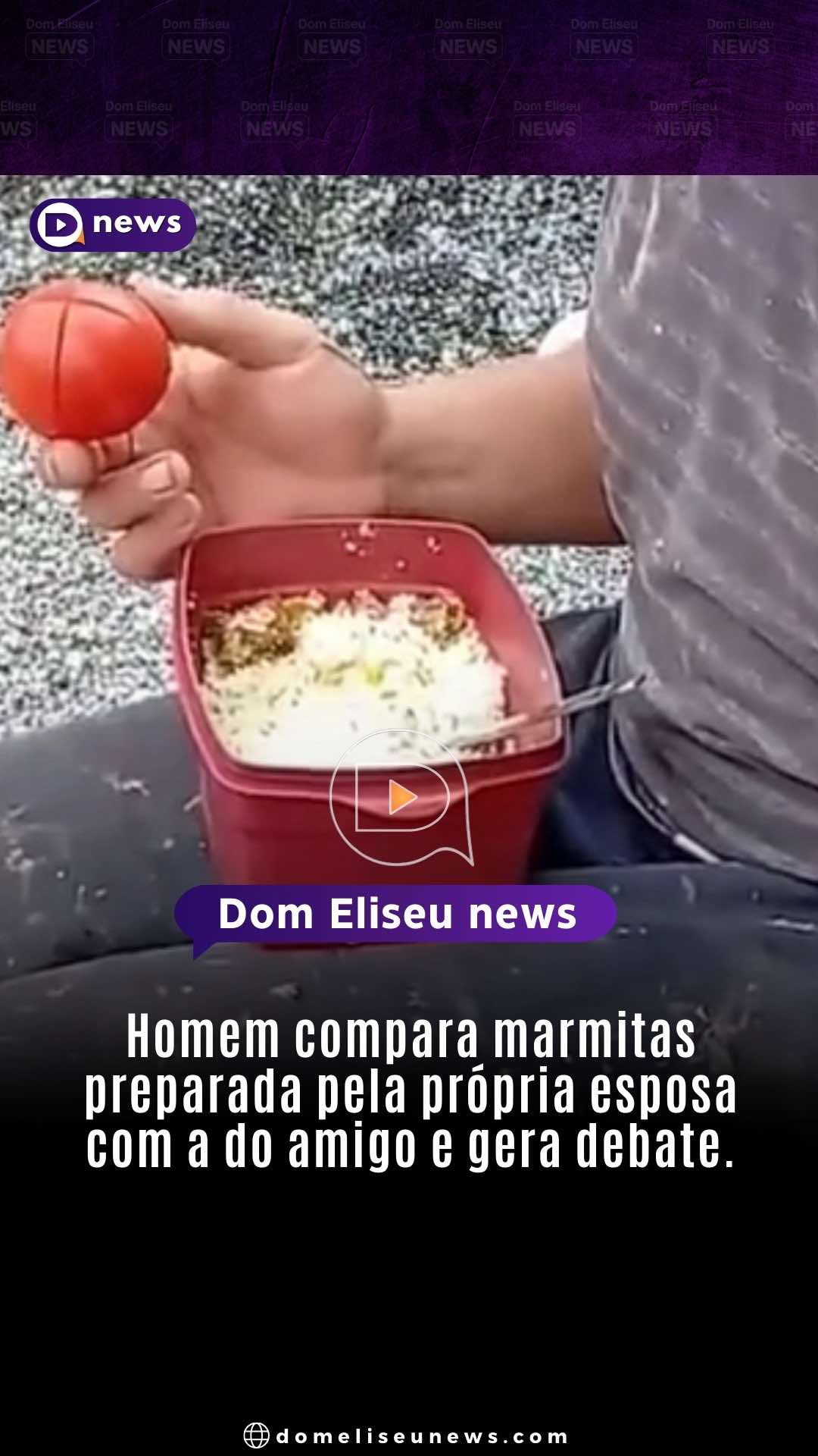 🟣 Homem compara marmitas preparada pela própria esposa com a do amigo e gera debate. . . . . 📸Imagem & Reprodução: Redes Sociais  #domeliseunews #humor #viral #fyp