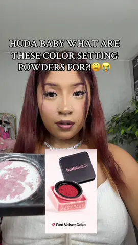 Yall using these for Halloween looks?!! 👀!! #hudabeauty #newpowder #velvetcake#fentysuperbrandday #makeuphacks #vlogs #realisticvlogs #newlook #beauty #nikkiiduhh #🪬🖤