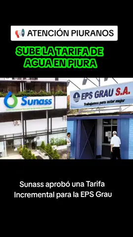 🚱 Aumentan tarifas de agua en Piura pese a deficiencias en el servicio #Piura #agua #NoticiasPiura30 #atención 