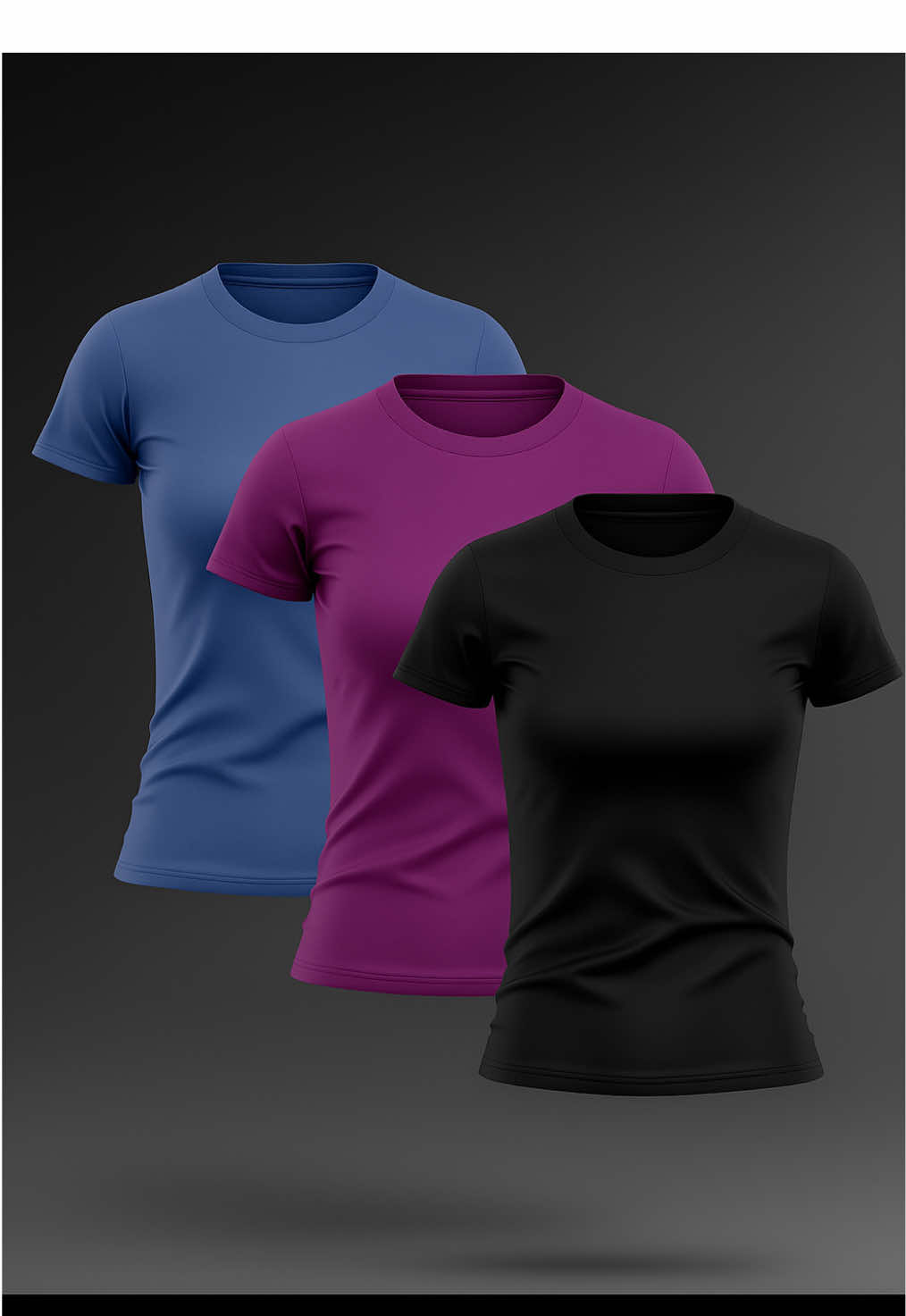 Kit 3 camisetas feminina dry-fit #camiseta #academia #dryfit 