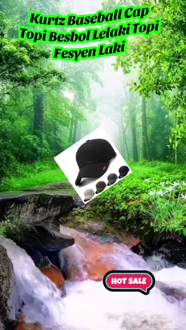 Kurtz Baseball Cap Topi Besbol Lelaki Topi Fesyen Laki Dengan Tali Penyesuaian Dan Butang Logam Warna Hitam Abu Gelap Biru Tentera Hijau Tentera #murah #sale #fypageシ #topi #cap 