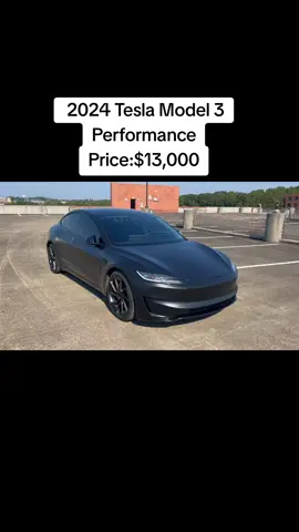 🚗⚡ 2024 Tesla Model 3 Performance 🖤 ✅ 15,700 miles | AWD | 79.7 kWh Battery 🔋 Matte Black Wrap | Zero-G Wheels 🛞 | Sunroof 🌌 💵 Price: $13,000 🌍 Nationwide Delivery Available #Tesla #TeslaModel3 #EV #ElectricCar #Performance    