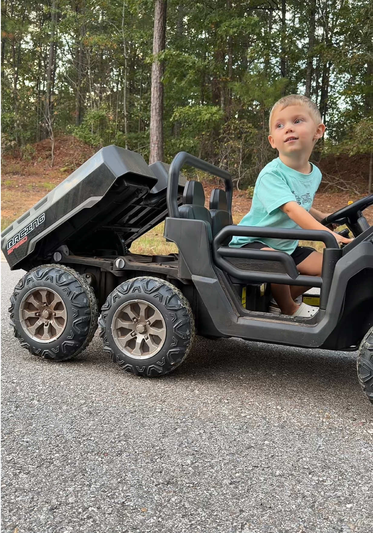 Dump bed 6-wheel electric kids car #hikole #kidscar #kidstoy 