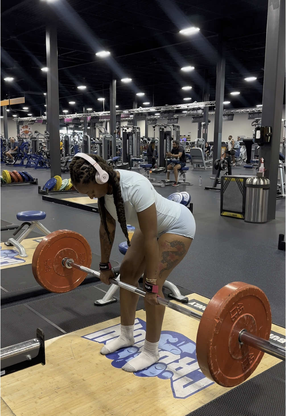 i came a longgg way with these! i’ve definitely seen more growth in my glutes doing barbell RDLs instead of using free weights! so cheers to the new PR 😝😝 couldn’t do it without @Lucky Energy @luckyenergyofficial fueling my workout! 🍀 code “gymgirlsi”  #gym #GymTok #Fitness #fitnessjourney #legday #glutegrowth #rdls 