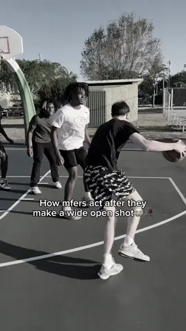 Hoopers will make one shot and then shoot straight heat checks after😂. #fyp #basketball #athlete #hooper 