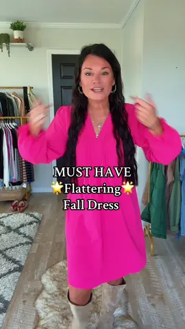 Gorgeous Gall Dress 🩷 sale ends soon #TikTokShopCreatorPicks #tiktokshopblackfriday  #dresses #falldress #modestdress 