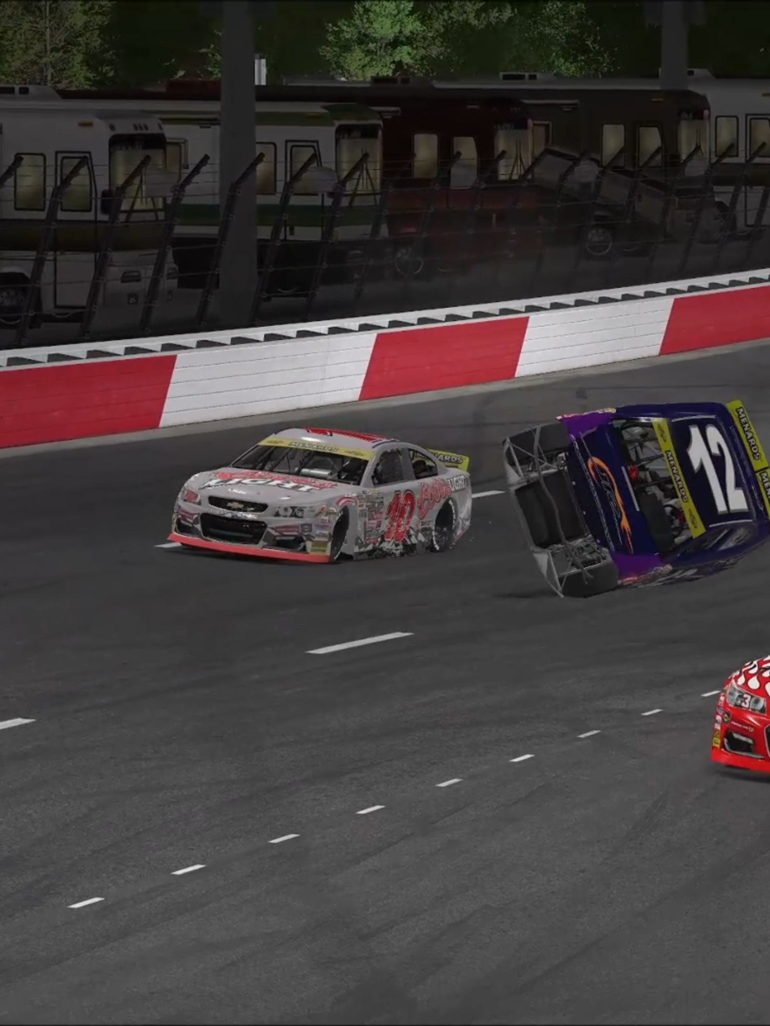 gotta love when lapped traffic downshifts while wrecking #iracing #nascar #motorsports #racing #automotive #gaming #simracing