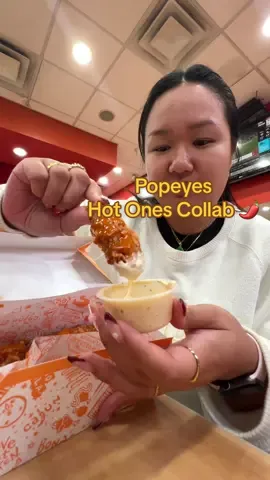 I got the Popeyes HotOnes collab: Darin’ Dab Ghost Wings combo. The wings were covered in Ghost Peoper sauce and it came with the Last Dab Ranch dip which really intensified the heat. 🥵 #torontotiktok #torontofood #popeyes #hotones #chickenwings 