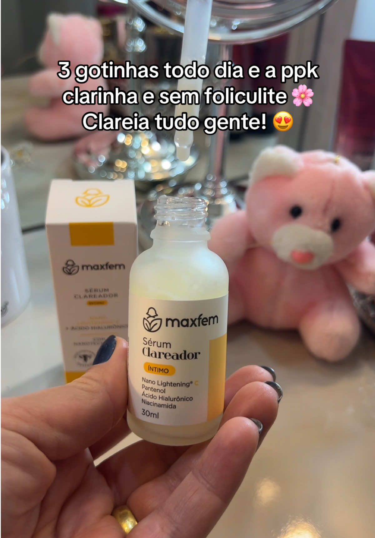 Esse sérum clareador íntimo da Maxfem clareia axilas, a pele da região íntima e ainda trata a foliculite! 🛒 Clica no carrinho laranja e garante o seu com desconto! 😍 #serumclareador #clareadorintimo #clareador #manchas #foliculite 