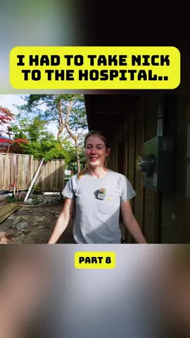 i had to take nick to the hospital.  #homerenovation #homebuilding #jennaphipps #abandoned 