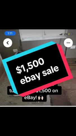 Throwback to this $1,500 eBay sale! 🙌🏻  Make sure you scan the QR code if a buyer picks up an item locally! That shows eBay it was picked up and they can’t claim it was never delivered.  #ebay #reseller #fleamarketflipper #onthisday 