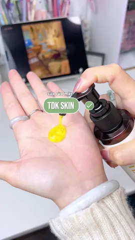 Sữa mặt TDK SKIN GOLDEN CLEAN FOAM cho nàng da dầu dễ nổi mụ.n như tui nha 🫧#srm #suaruamat #tdkskin #skincare #unboxing 