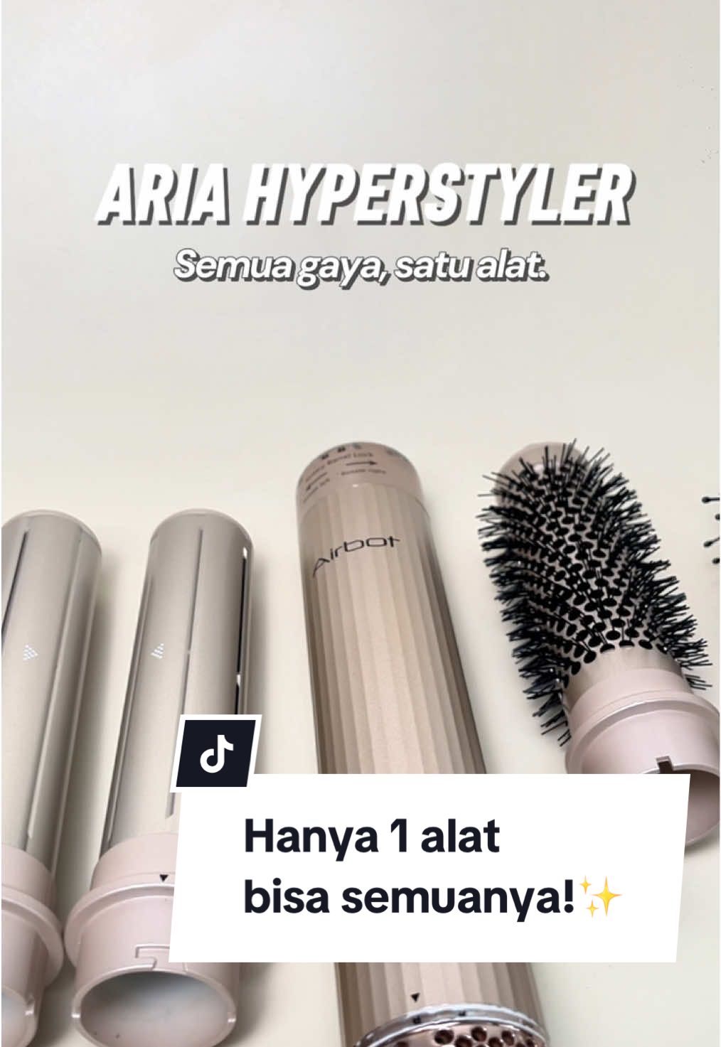 daripada banyak alat, mending satu aja tinggal gonta ganti attachment deh! CO di keranjang kuning mumpung lagi harga miring~ #AirbotIndonesia #AriaHyperstyler #HairGoals #BeautyTools #SalonAtHome 