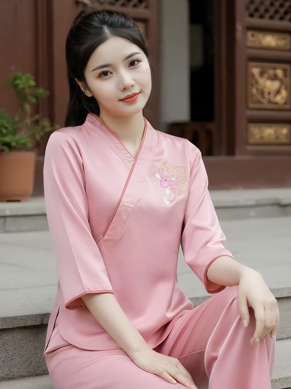 Đồ lam vừa sang vừa duyên đi lễ chùa trang nghiêm thanh lịch #nangoi #dolamdichua #phapphucdichua #thoitrang #review 
