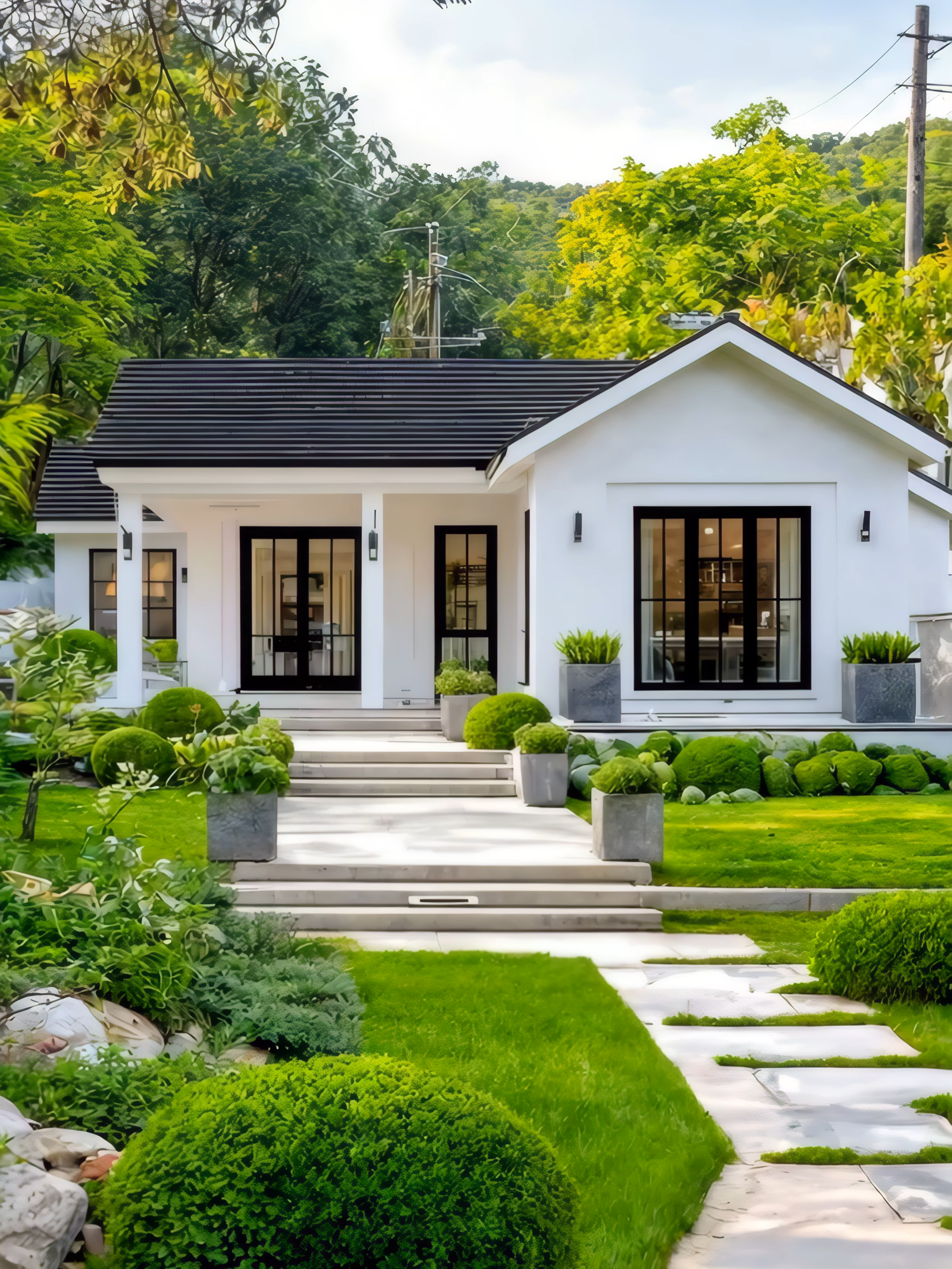 Nhà vườn 1 tầng – giản dị nhưng đủ đầy #nhadeptugia #thietkekientruc #nhadep #kientruc #nha #design #thiennhien #binhyen #nhaxanh