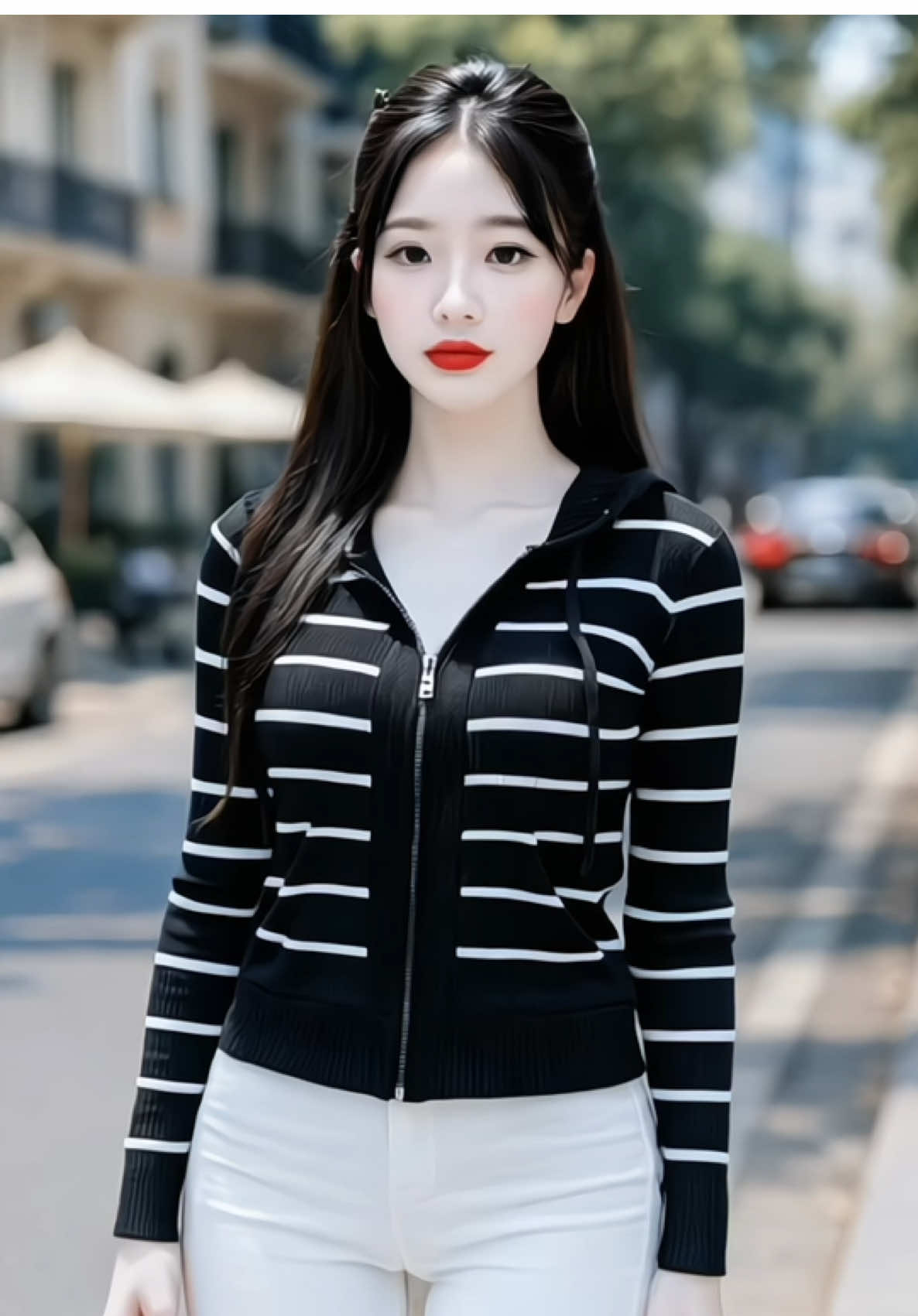 Áo Khoác Sọc Mix Vi#aonuxinh #thoitrangnu 
