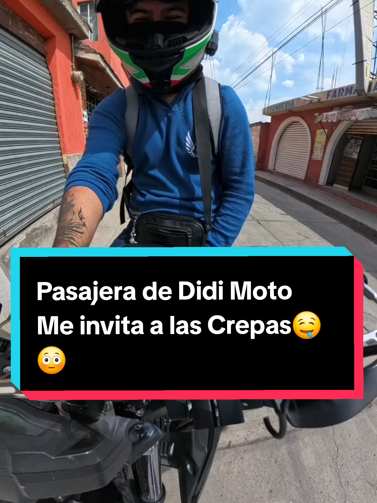 Pasajera de Didi Moto me invita a las Crepas🤤😳 #Biker #DidiMoto #UberMoto #Viral 