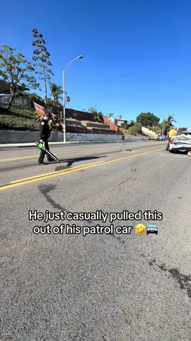 Do you carry a large leaf blower in your patrol car? 🤣 #policeofficer #police 