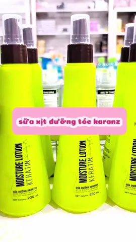 Sữa Xịt dưỡng tóc KERATIN MOISTURE LOTION KARANZ collagen giữ ẩm phục hồi khô xơ rối hư tổn 230ml #xuhuongtiktok #xh 