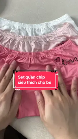 Set quần chip mà bé gái nào mặc cũng ưng và hợp tác #mecamrevieww #quanchipsoitre #gee 