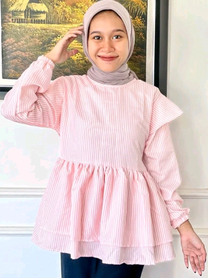 Karin Blouse Rampel #blouse #blouserampel #atasan #atasanwanita #bajuwanita 