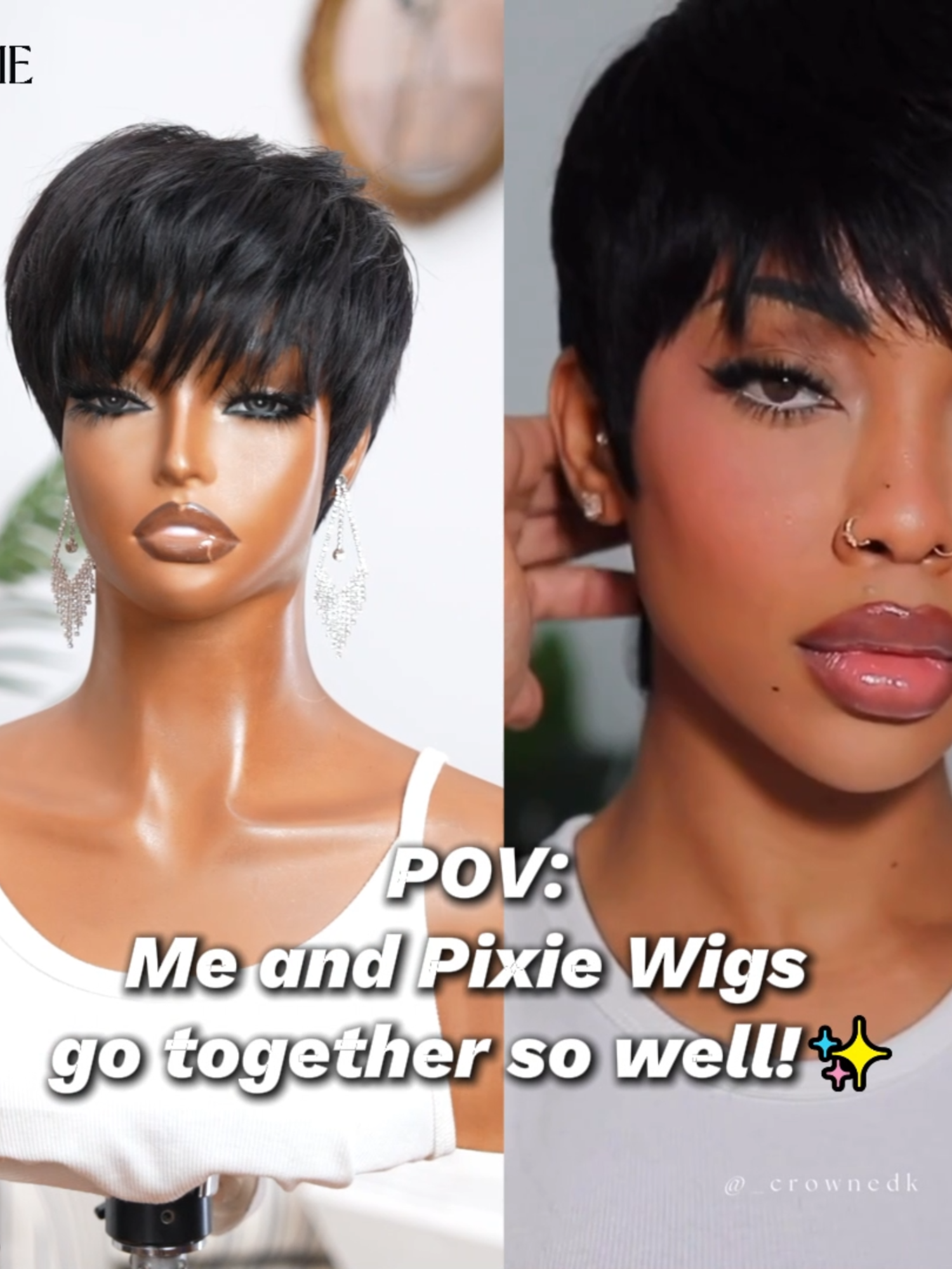 Love thisssssss😍😍😍#luvmehair#pixiecut #pixiewig  #HUMANHAIR #gluelesswig #blackgirlmagic #wig #newarrivals #shortwig