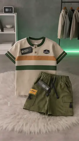 setelan anak  kaos kerah kancing celana cargo #setelananakviral #terbaru 