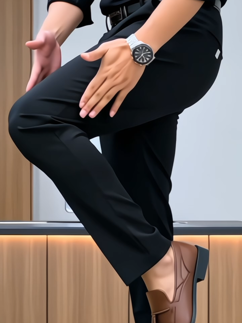 Rapi, stylish, adem dipakai 👌 celana slimfit yang bikin makin pede. #CelanaSlimfit #CelanaBahan #CelanaPanjangPria 