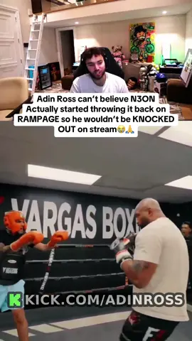 Adin Ross couldn’t believe N3on did this mid stream while fighting Rampage Jackson😭🙏 #adinross #n3on #rampagejackson #streamer #boxing 