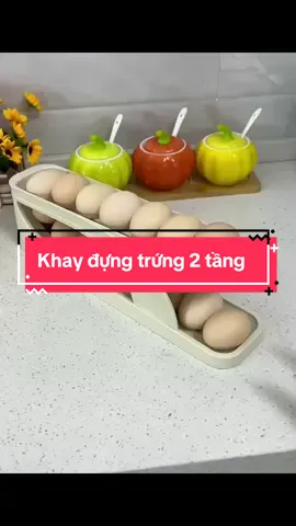 Khay đựng trứng tự lăn 2 tầng  #xuhuong #dogiadung 