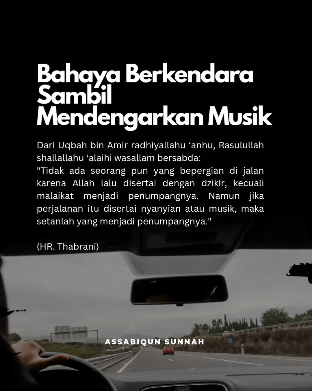 🚫 Hati-hati saat berkendara! Banyak yang tidak sadar, musik di perjalanan bisa mengundang setan jadi penumpang Rasulullah ﷺ mengajarkan, jika perjalanan diisi dengan dzikir, malaikatlah yang menemani. 👉 Jadi, pilih teman perjalananmu: dzikir atau musik? #dakwah #islamfyp #kajianislam #tiktokdakwah  #muslim 