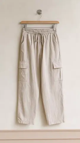 Celana Kulot Wanita 7/9 Cargo kekinian bahan Linen crinkle #celana #kekinian #wanita #terbaru 